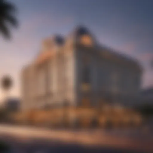 Exterior view of Belle Casino and Hotel Baton Rouge showcasing its architectural elegance