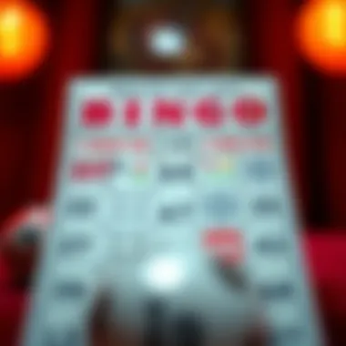 An engaging bingo card layout showcasing unique patterns