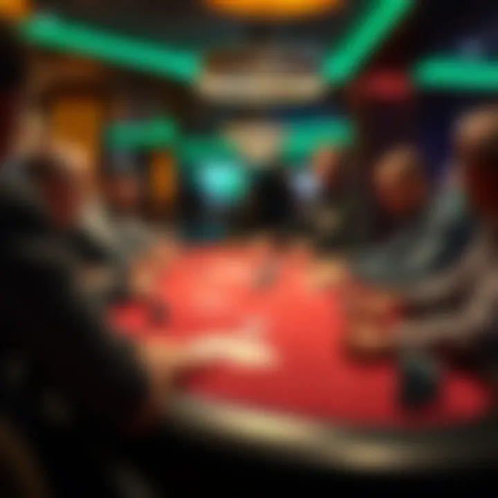 A close-up look at a poker table during an active game session