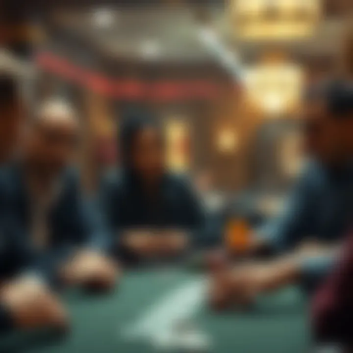 Players engaged in a poker game