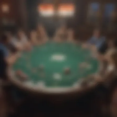 Strategic poker table setup showing high stakes and advanced gameplay