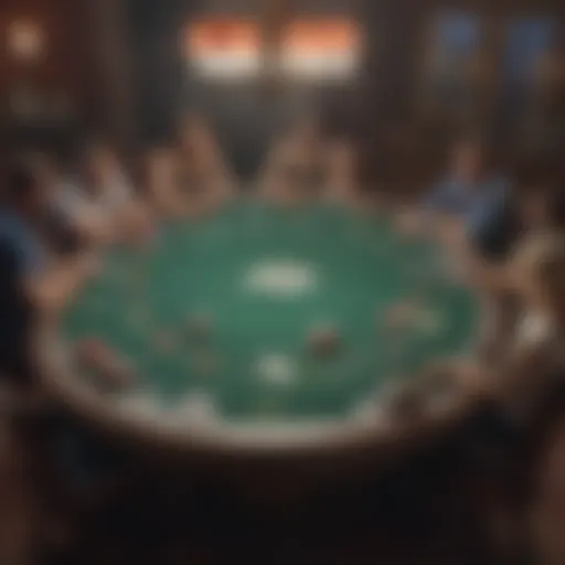 Strategic poker table setup showing high stakes and advanced gameplay