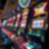 Casino slot machine with illuminated display