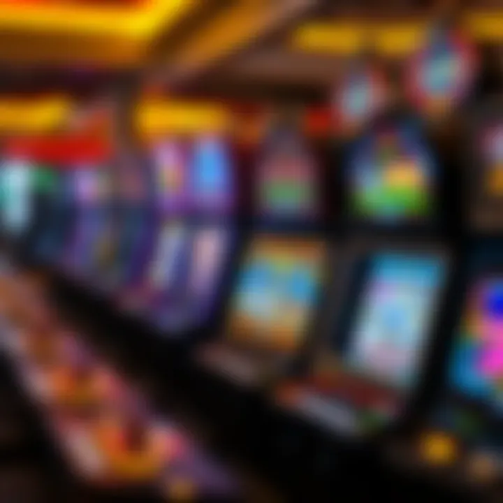 Various types of slot machines lined up