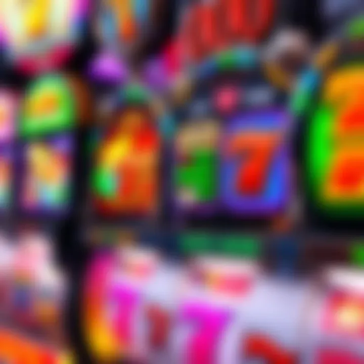 A colorful array of slot machine reels showcasing various themes and icons