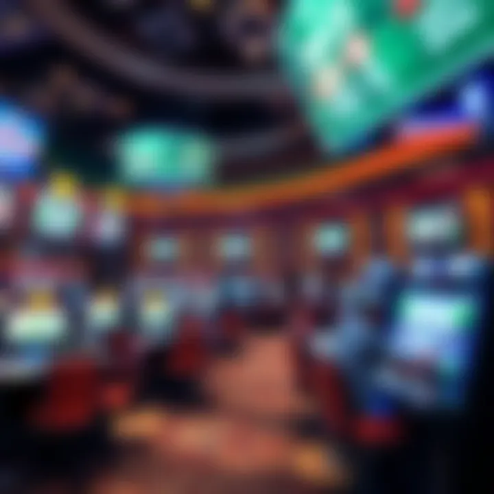 Interior shot of a Caesars Sportsbook, highlighting customer engagement zones.