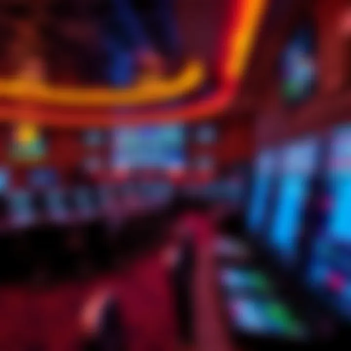 Technology integration within a Caesars Sportsbook, featuring digital interfaces.