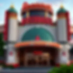 Exterior view of the Cincinnati Riverboat Casino showcasing its unique architecture