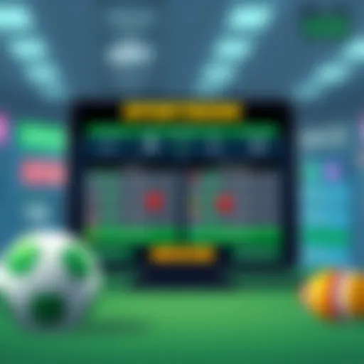 Illustration of a sportsbook interface showcasing deposit match options