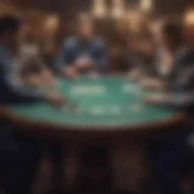 An engaging poker table atmosphere with players focused on the game