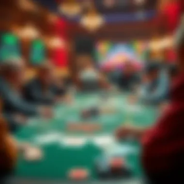 Illustration depicting various betting strategies in play