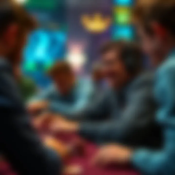 An engaging player interaction during a virtual poker game