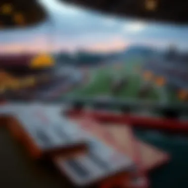 Betting tickets and odds displayed