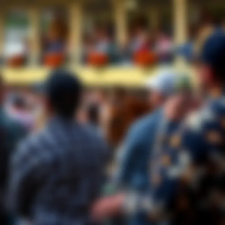 Spectators enjoying a horse race