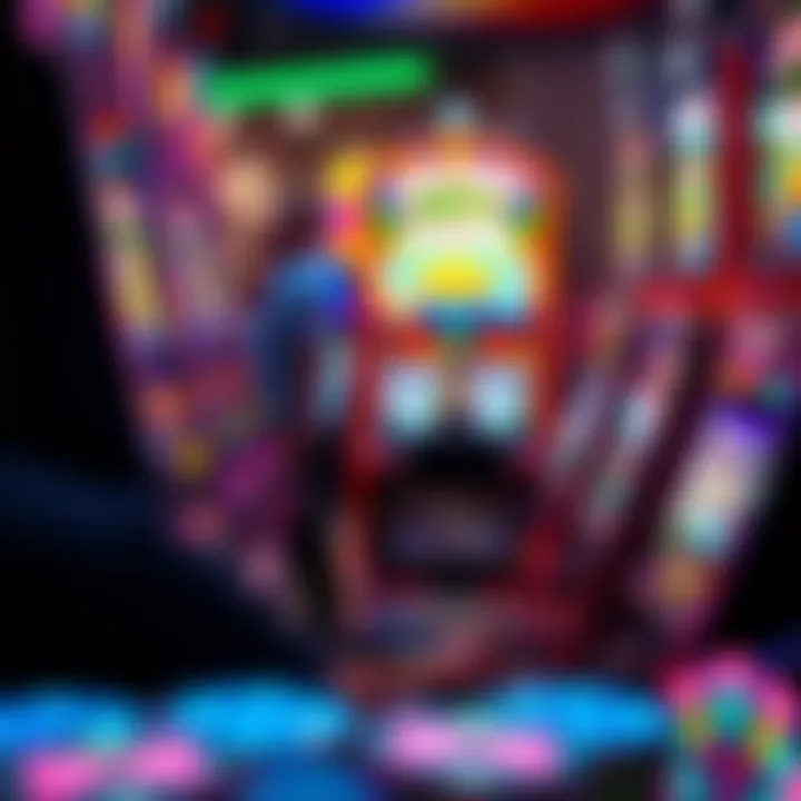 Engaging Slot Experience at Jack Party Casino Close-up of a player enjoying a slot machine