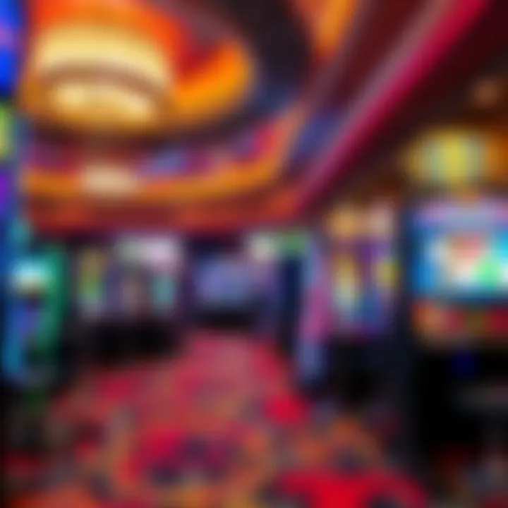 Interior gaming floor of Marquette Iowa Casino with various gaming options