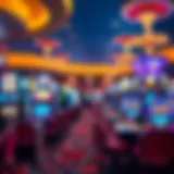 A vibrant casino floor showcasing various betting options