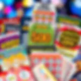 Colorful display of Minnesota scratch-off tickets showcasing various designs