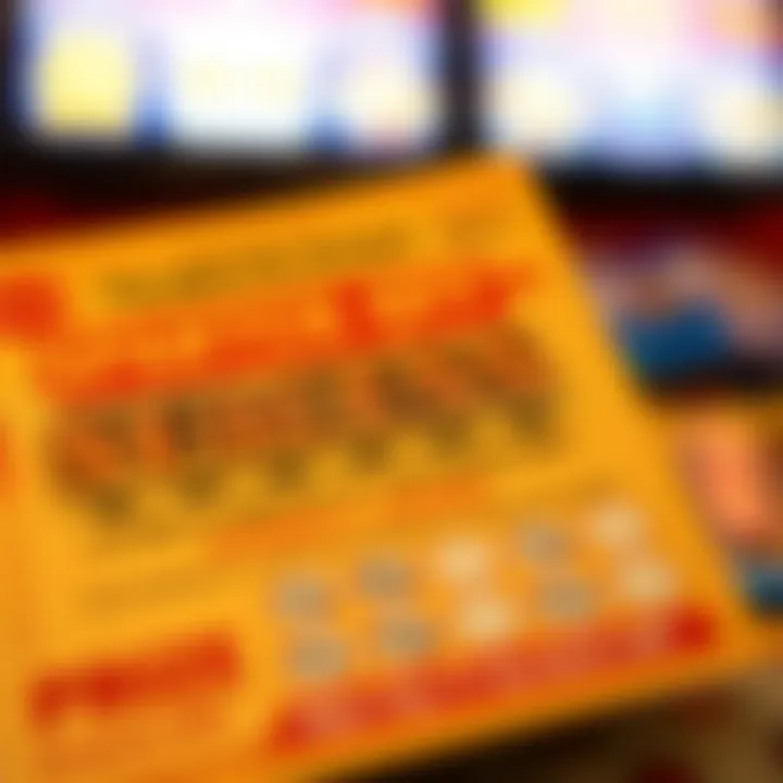 Highlighting Success: A Winning Scratch-Off Close-up of a winning scratch-off ticket with highlighted prize
