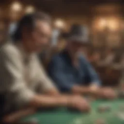 Historical depiction of Mississippi poker's origins