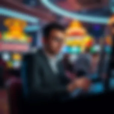 Player engaging with an online casino interface