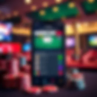 User interface of a popular online poker betting app