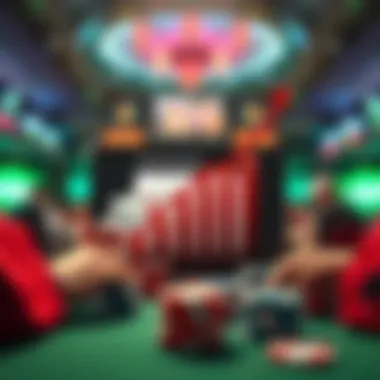 Graphical representation of the growth in online poker engagement