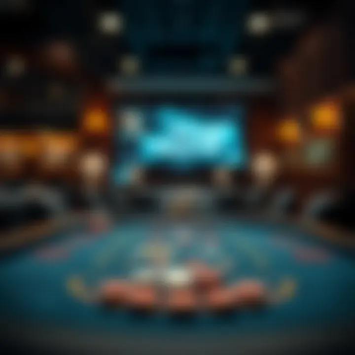 Engaging Texas Hold'em Game Table Setup Texas Hold'em game table