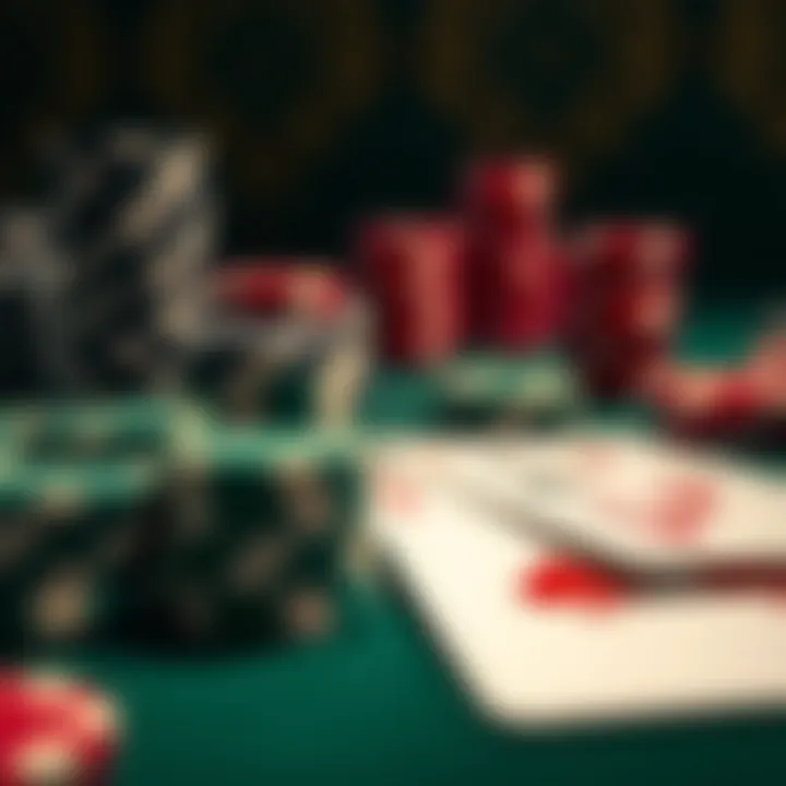 Essential Game Components A close-up of poker chips and cards ready for a game