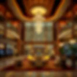 Luxurious hotel lobby at Seminole Casino Hotel