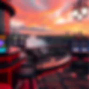 Scenic view of nearby Niagara Falls from the casino premises