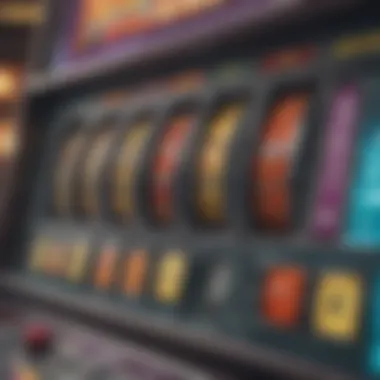 A close-up shot of a high-tech slot machine interface.