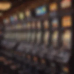 A vibrant display of traditional slot machines at Borgata Casino.