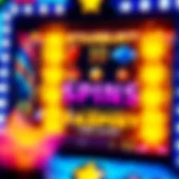 A vibrant display of Starburst slot game interface showcasing free spins feature.