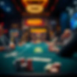 High-stakes poker table showcasing various tournament prizes