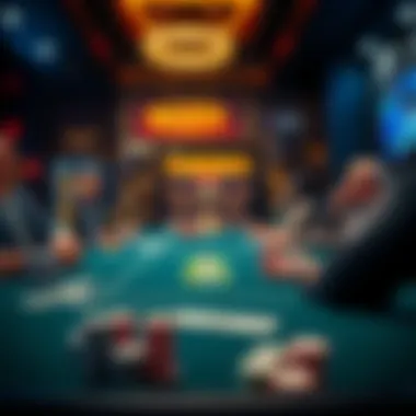 Tournament Prizes at a High-Stakes Poker Table High-stakes poker table showcasing various tournament prizes