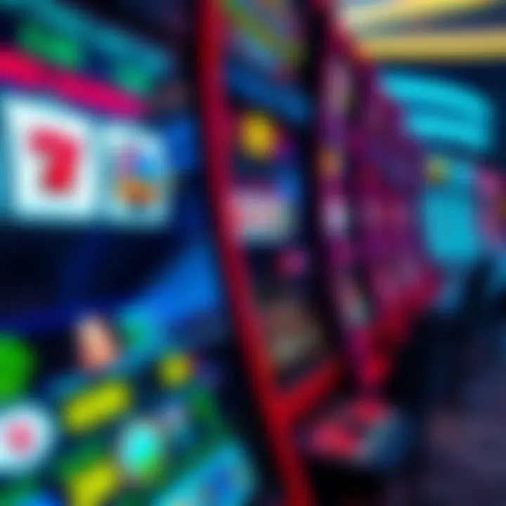 Close-up of a high-tech slot machine showcasing its features