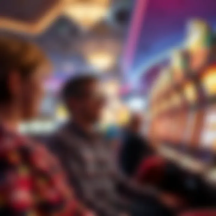 Excited players enjoying their time at the casino