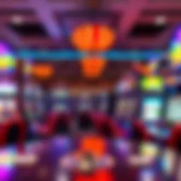 A vibrant selection of slot machines at River Spirit Casino