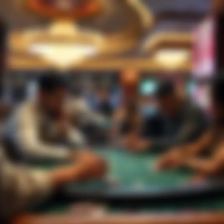 Players in Action Players engaged in a strategic blackjack match