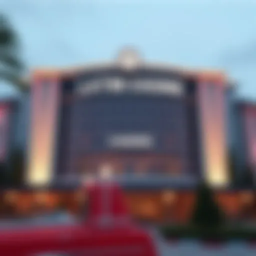Exterior view of Platinum Casino showcasing its grand architecture