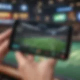 Mobile sports betting app interface showcasing various sports events