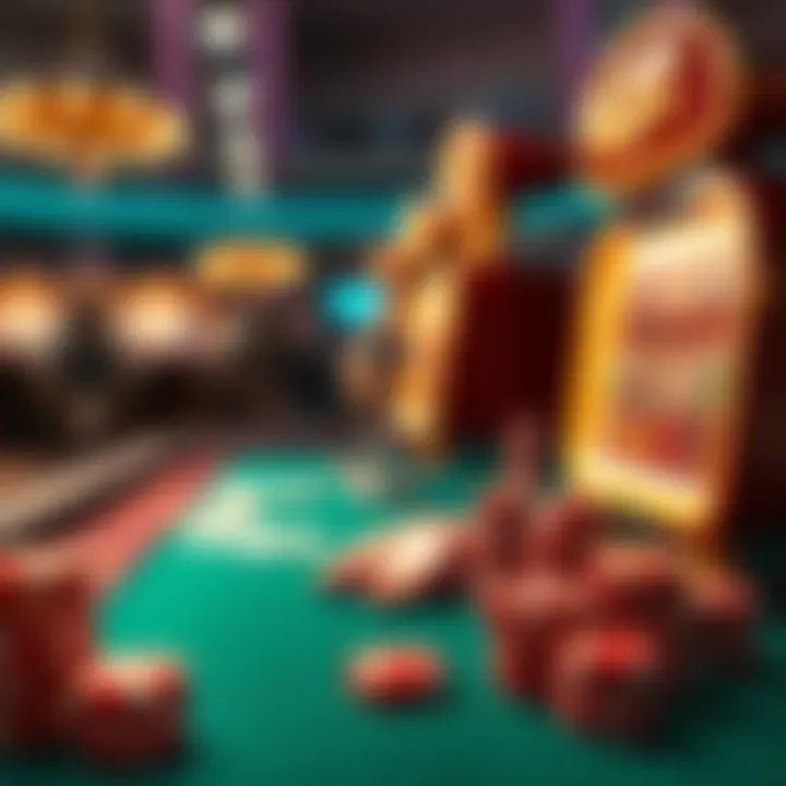 Conceptual illustration of the psychological effects of gambling