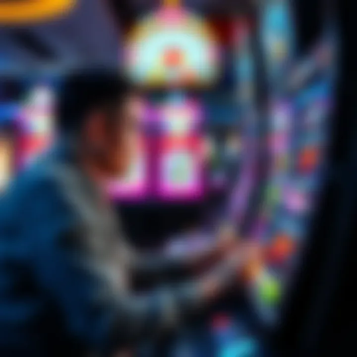 Person analyzing slot game strategies on a digital interface