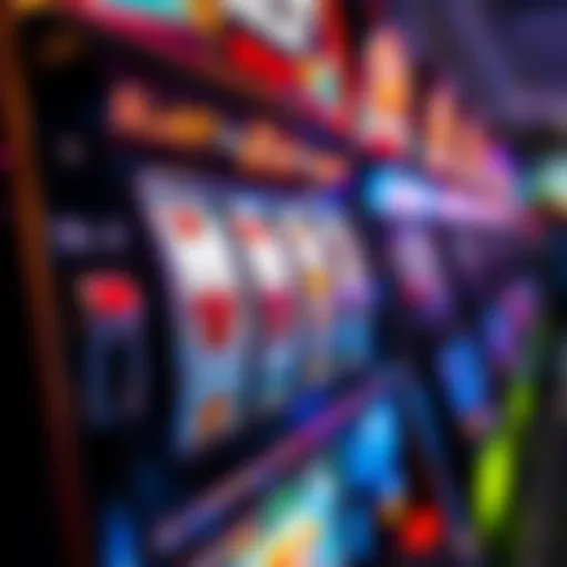 Close-Up of a Nickel Slot Machine A close-up of a nickel slot machine with vibrant graphics