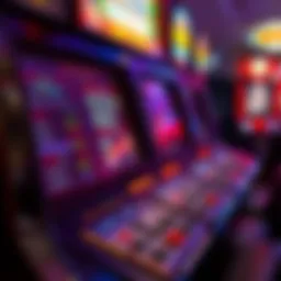 An intricate view of a video poker machine showcasing the screen and buttons.