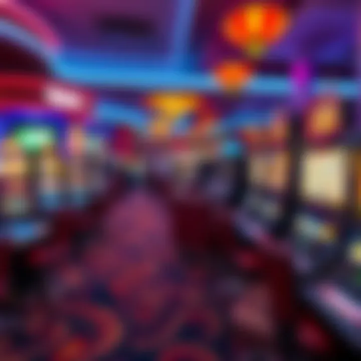 Vibrant gaming floor filled with diverse slot machines and tables