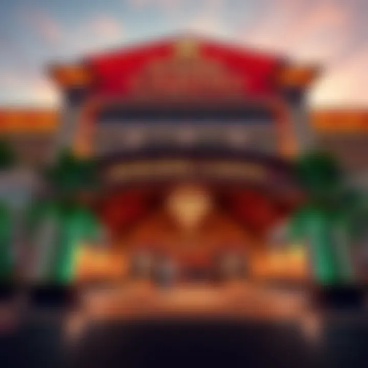 Grand entrance of Mohawk Casino showcasing its architectural elegance