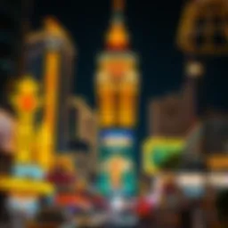 Illuminated Las Vegas Strip at night