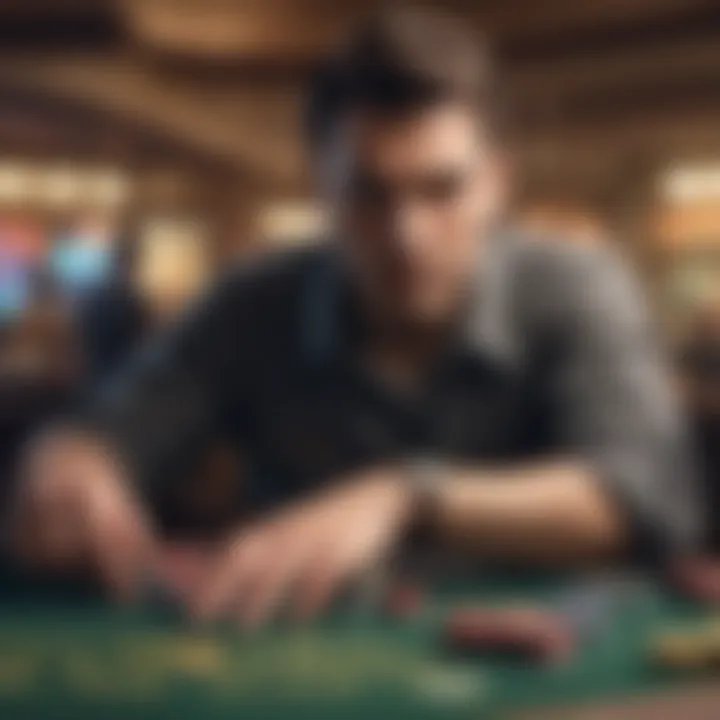 Illustration of a player strategizing for free spins